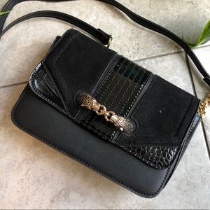 Topshop leopard clasp purse bag